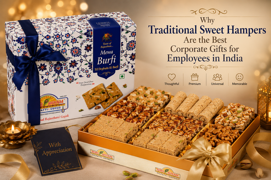 Traditional sweet hampers for corporate gifts for employees in India