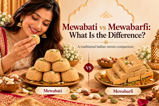 Mewabati vs Mewabarfi traditional Indian sweets comparison