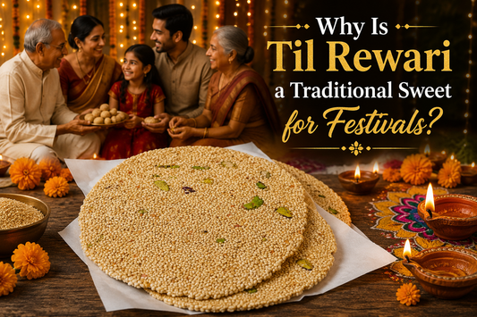 Til Rewari, a traditional Indian festival sweet made with sesame and jaggery