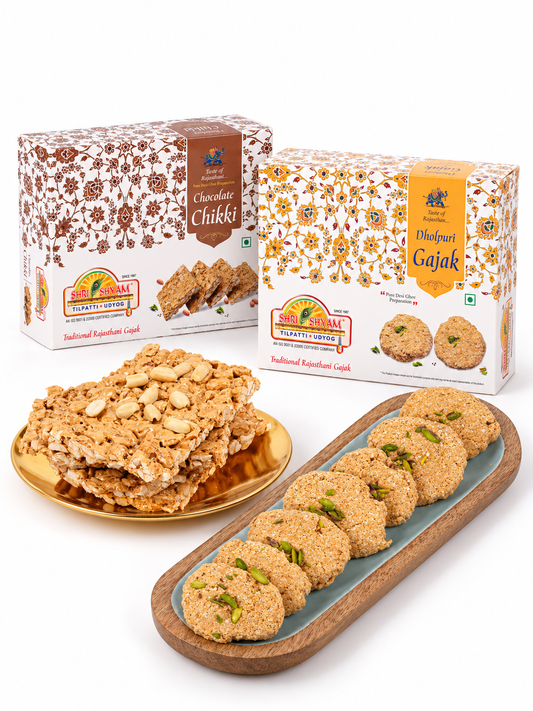 Chocolate Chikki And Dholpuri Gajak Combo Pack
