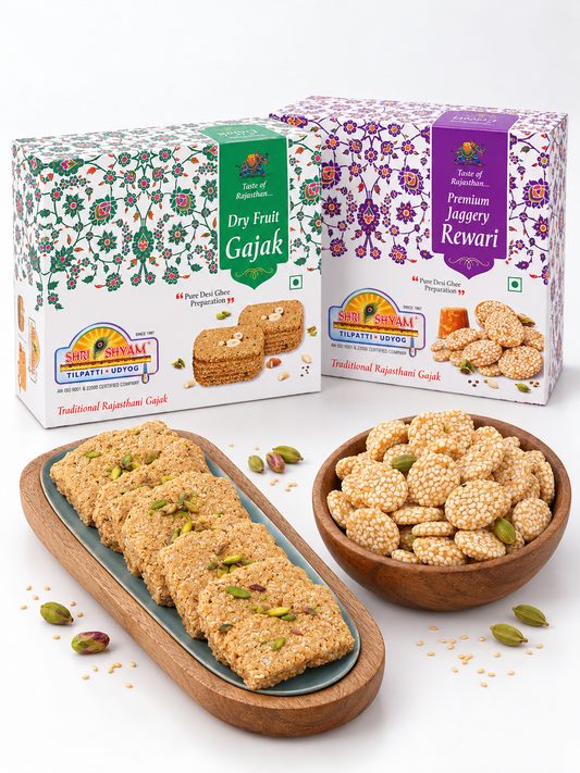 Dry Fruit Gajak and Premium Jaggery Rewari Combo Pack