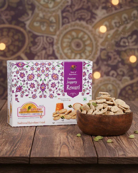 Jaggery Rewri, Traditional Indian Sweet, Nutty Flavor with Premium Jaggery & Sesame Seeds | Healthy & Delicious Treat for Cravings