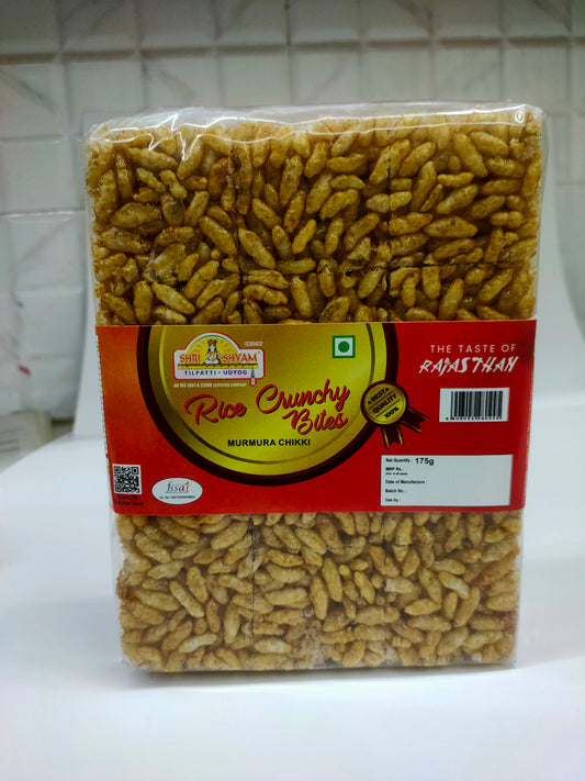 Rice Chikki 175g pack front view – crunchy Indian sweet snack