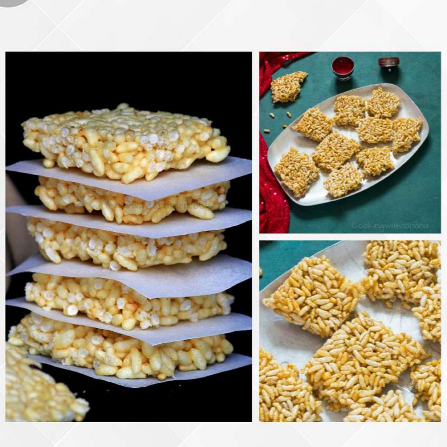 Rice Chikki 175g pack front view – crunchy Indian sweet snack