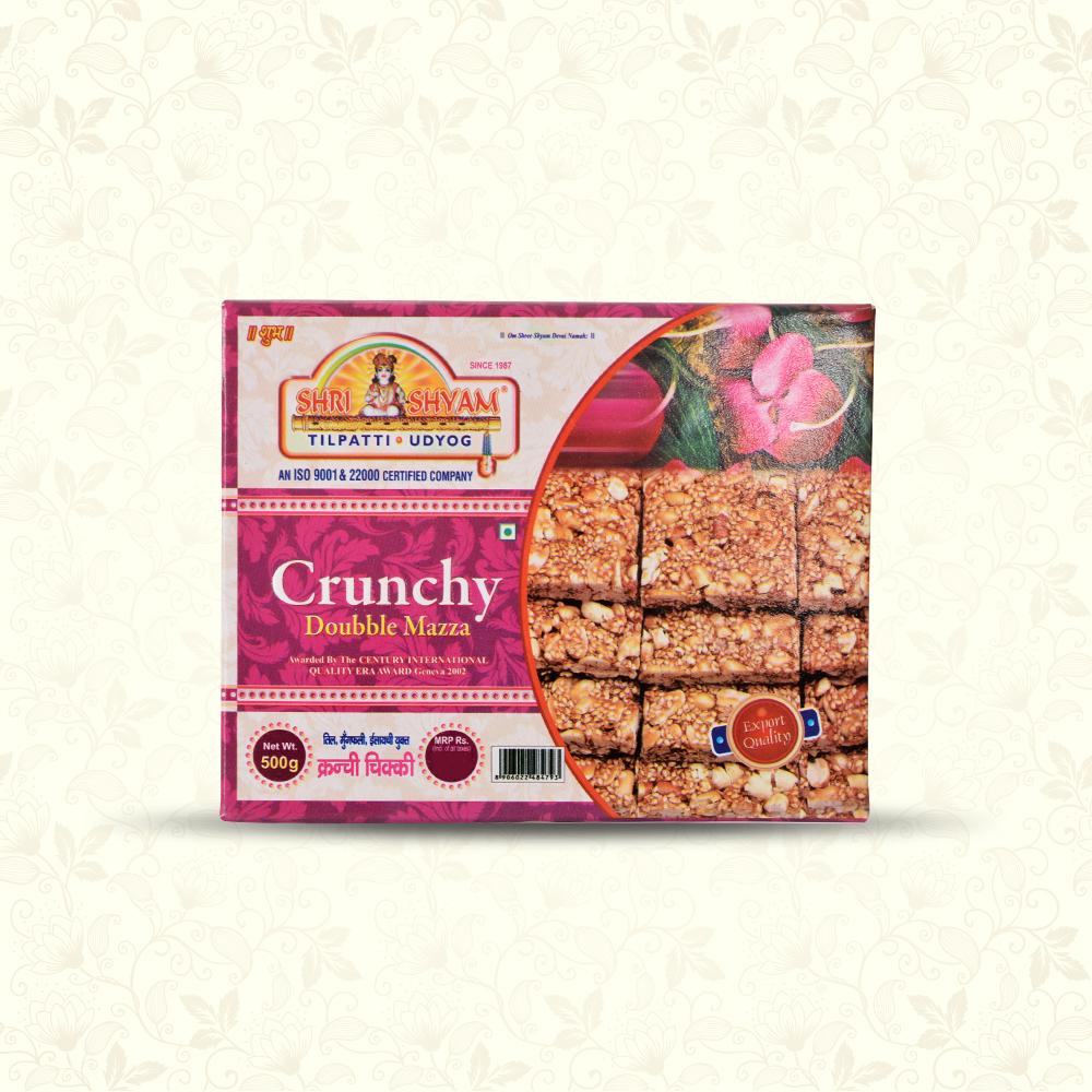 Crunchy Double Mazza Peanut Chikki (500g) shreeshyamtilpatti