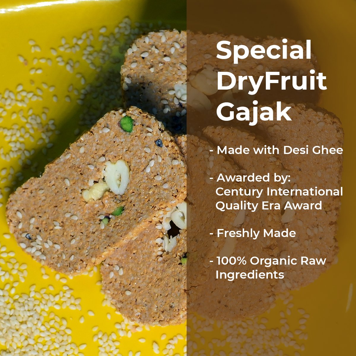 Special Dryfruit Gajak (500g) Shree Shyam Tilpatti ™