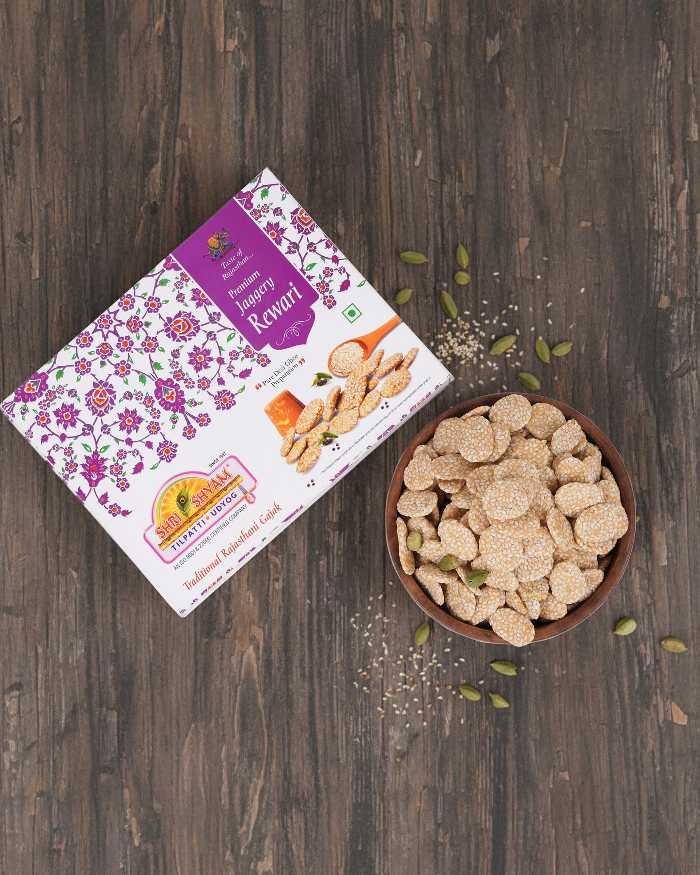 Jaggery Rewri, Traditional Indian Sweet, Nutty Flavor with Premium Jaggery & Sesame Seeds | Healthy & Delicious Treat for Cravings