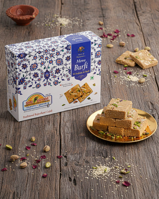 Mewabarfi Indian Sweet Treat | Luxurious Blend of Nuts, Creamy Milk & Aromatic Cardamom | Perfect for Celebrations & Gifting