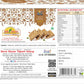 Chocolate peanut chikki 500g box with chikki pieces on wooden table