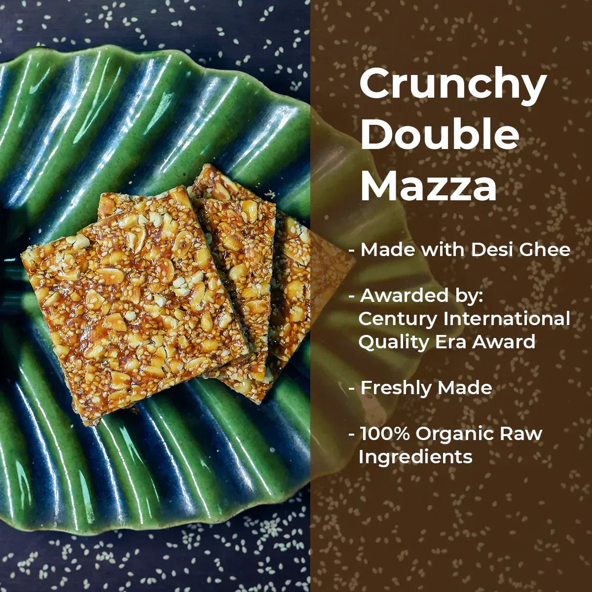Crunchy Double Mazza Side View – Peanut Sweet