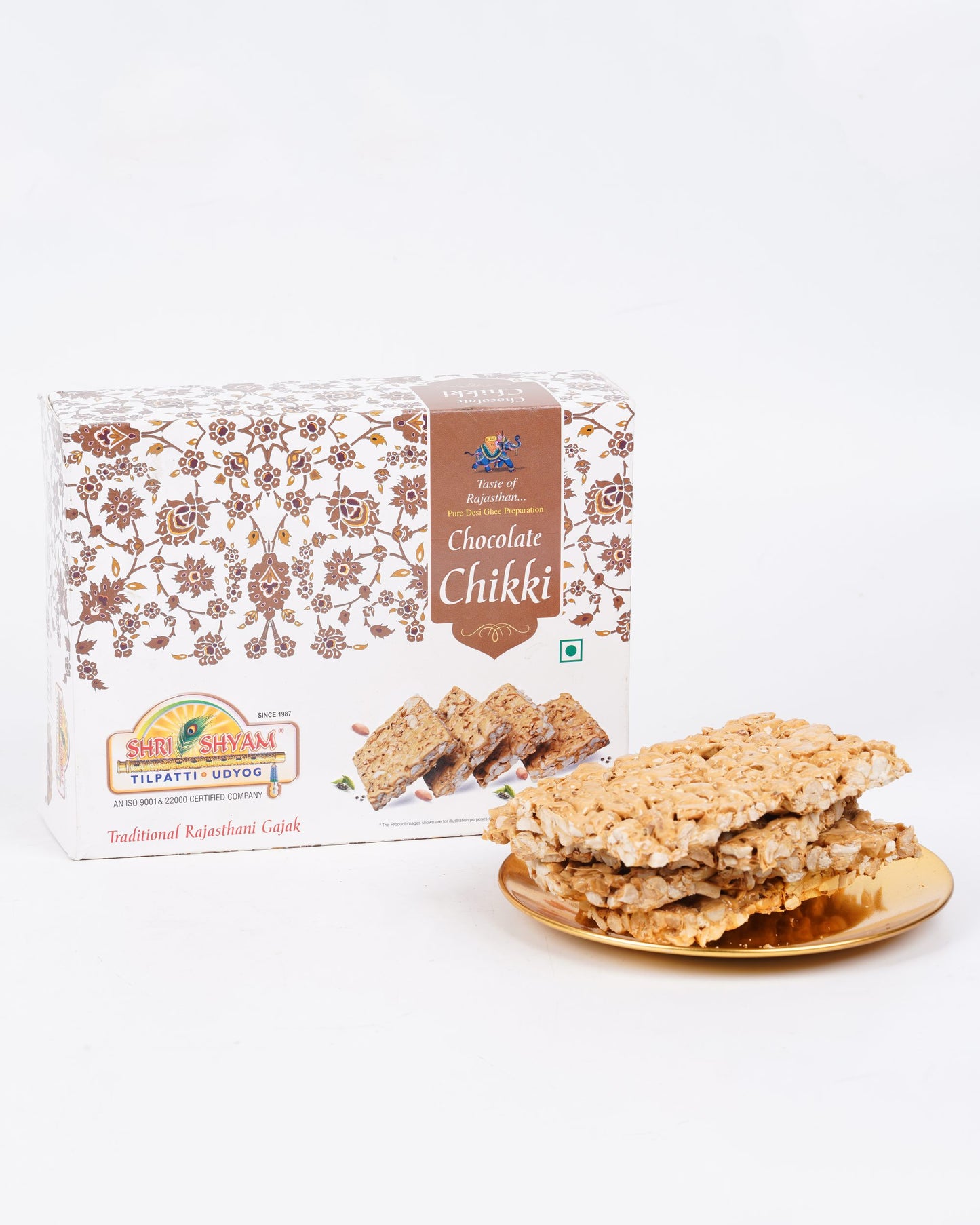 Chocolate Chikki (500g), Crunchy Peanut & Jaggery Snack | Deliciously Nutty with a Chocolate Texture | High Protein Treat for All Seasons