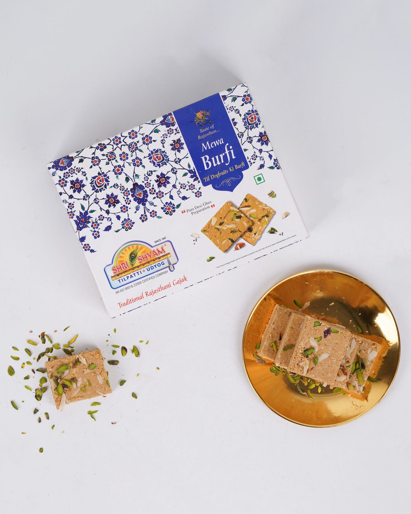 Mewabarfi Indian Sweet Treat | Luxurious Blend of Nuts, Creamy Milk & Aromatic Cardamom | Perfect for Celebrations & Gifting