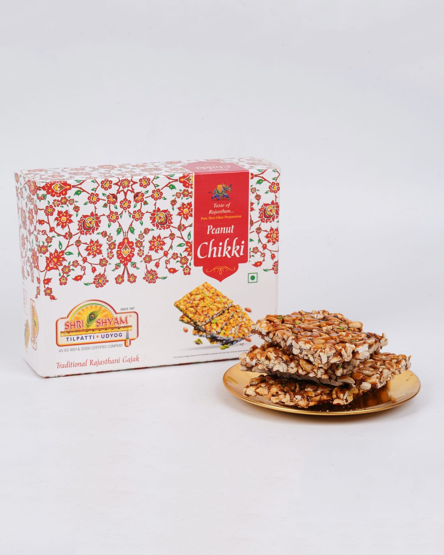 Chikki Peanut Jaggery (500g), Crispy & Nutritious Snack | Made with Jaggery, Peanuts & Pure Desi Ghee | Promotes Detoxification & Digestive Health