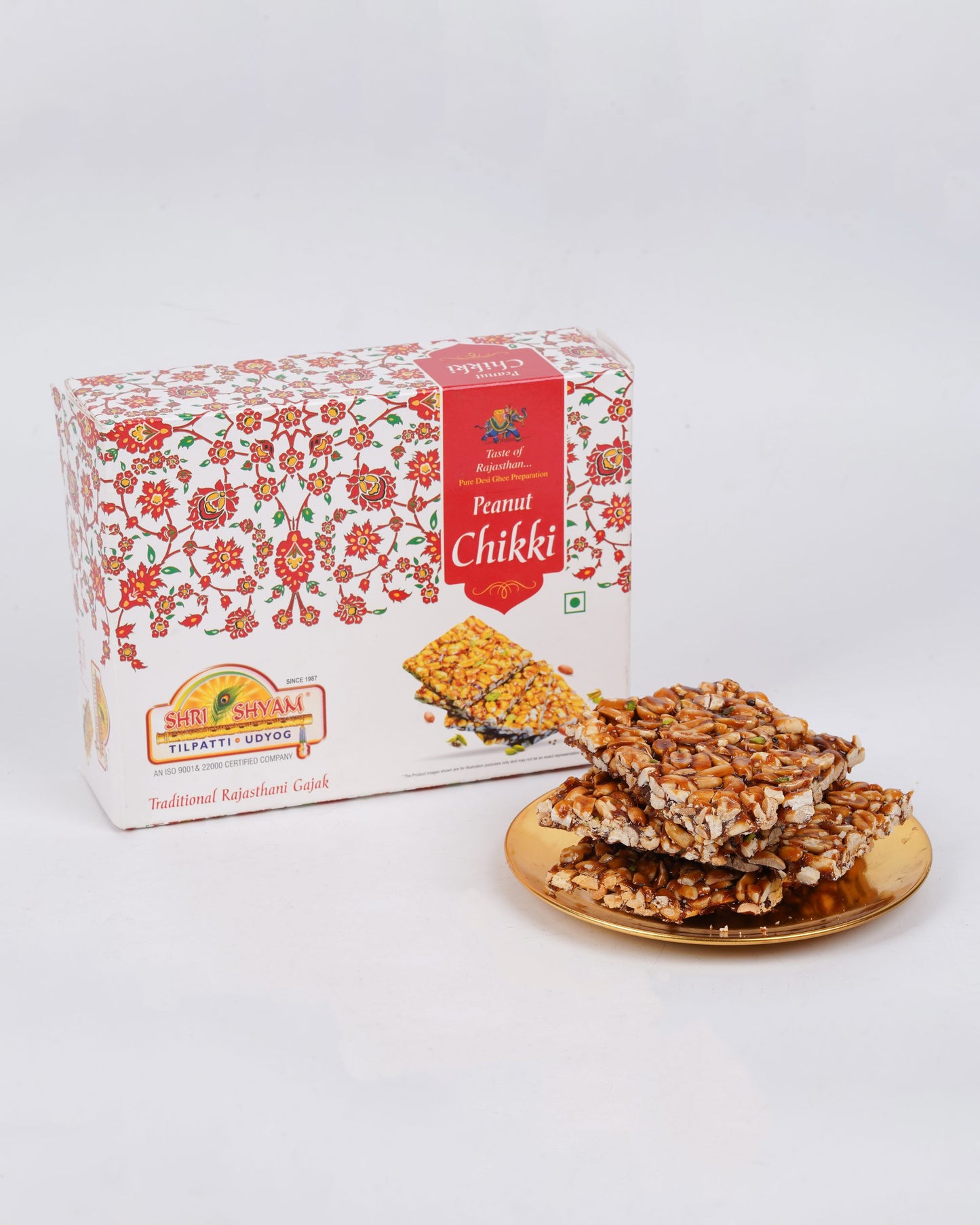 Chikki Peanut Jaggery (500g), Crispy & Nutritious Snack | Made with Jaggery, Peanuts & Pure Desi Ghee | Promotes Detoxification & Digestive Health