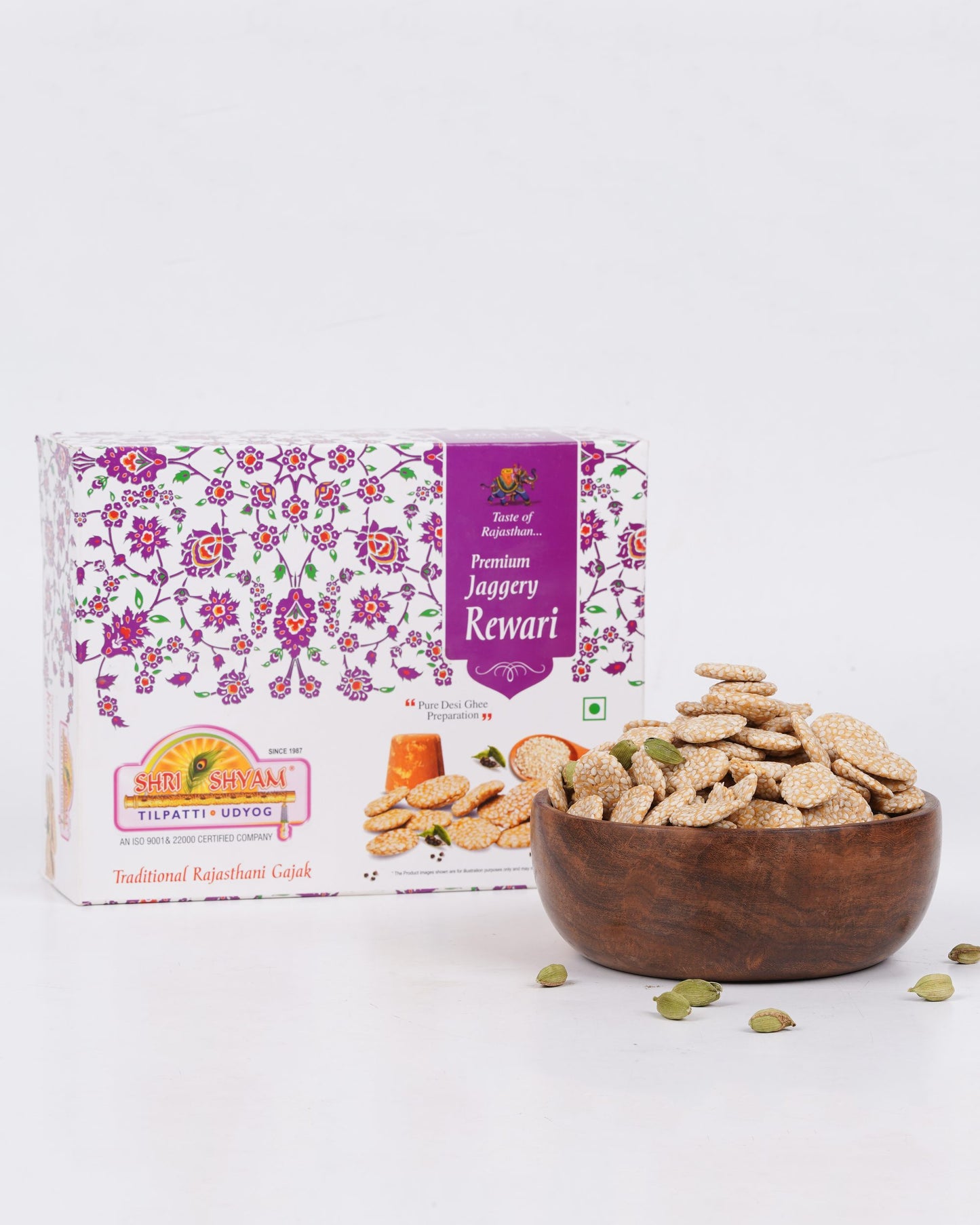 Jaggery Rewri, Traditional Indian Sweet, Nutty Flavor with Premium Jaggery & Sesame Seeds | Healthy & Delicious Treat for Cravings