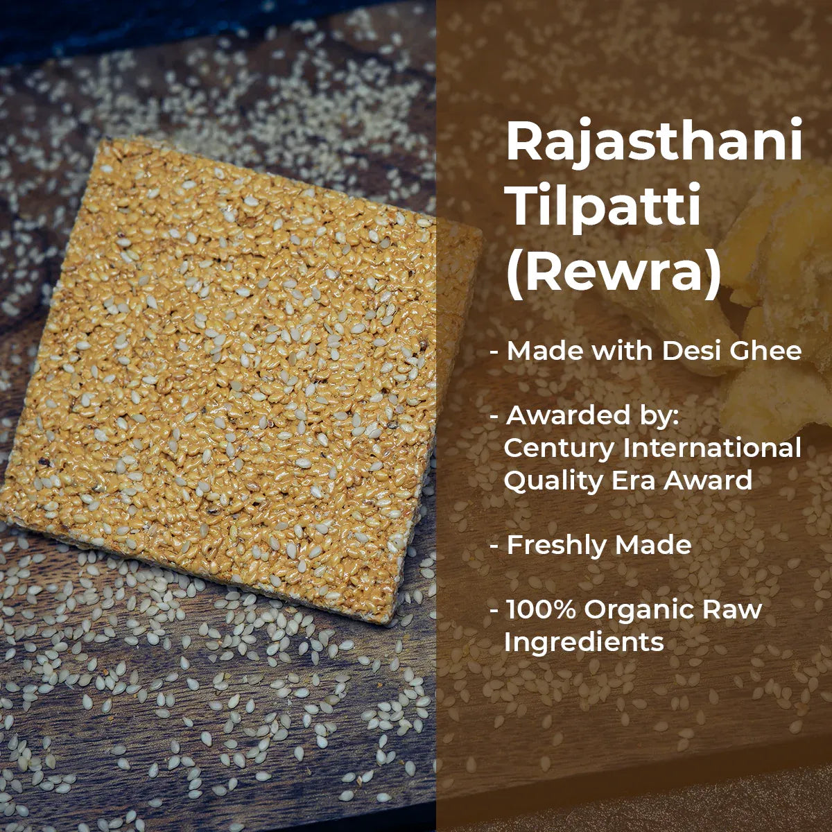 Rajasthani Rewra Front View – Crunchy Sesame Sweet