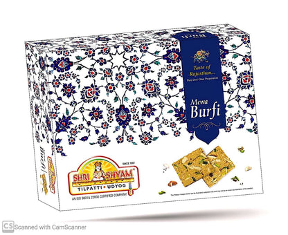 Mewabarfi Indian Sweet Treat | Luxurious Blend of Nuts, Creamy Milk & Aromatic Cardamom | Perfect for Celebrations & Gifting