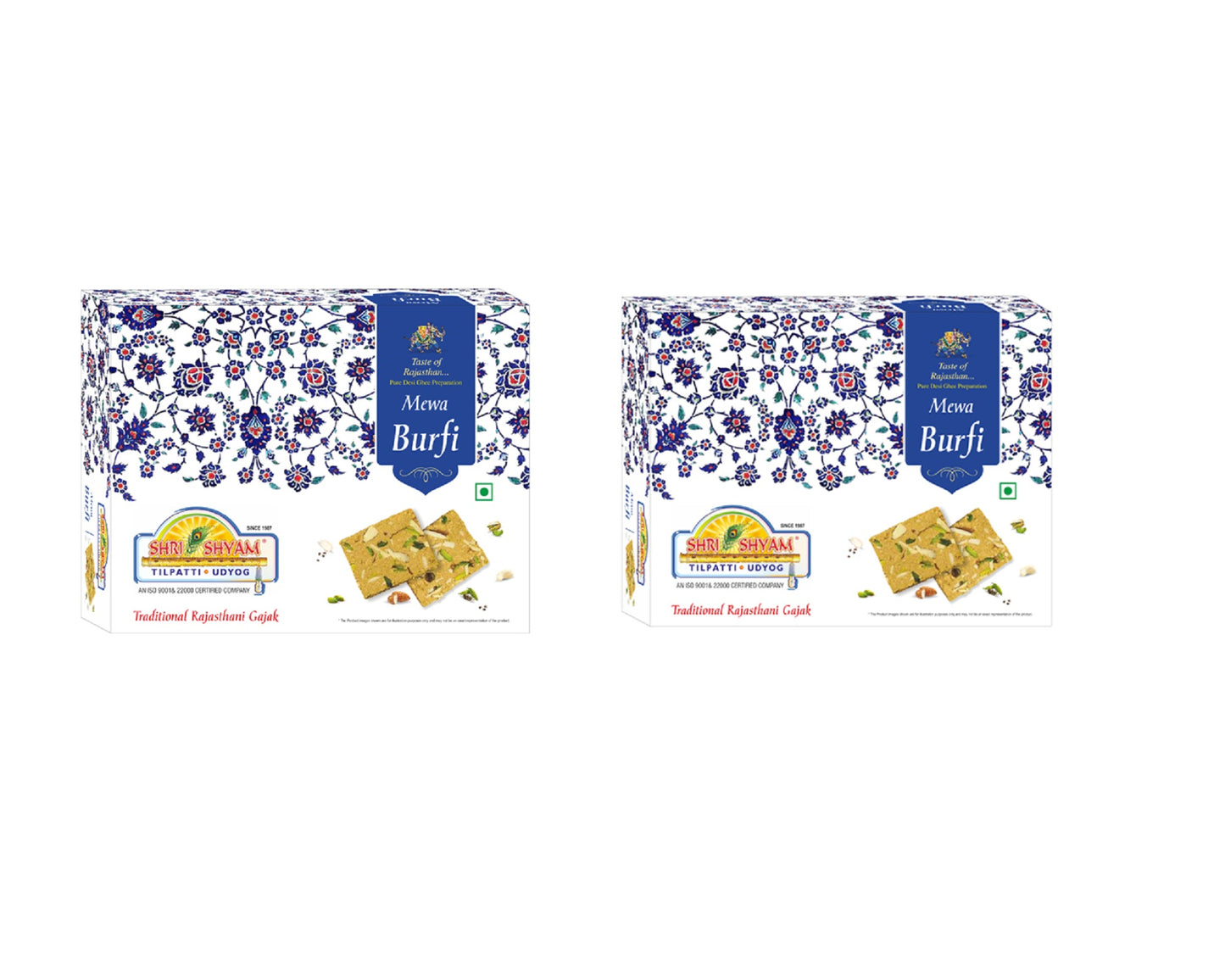 Delicious Mewabarfi pieces displayed for festivals and gifting