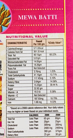 Mewabati sweet with rich nuts and mava served on a plate