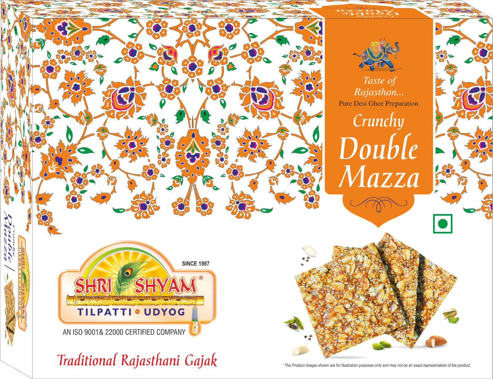 Premium Double Mazza peanut chikki box front display