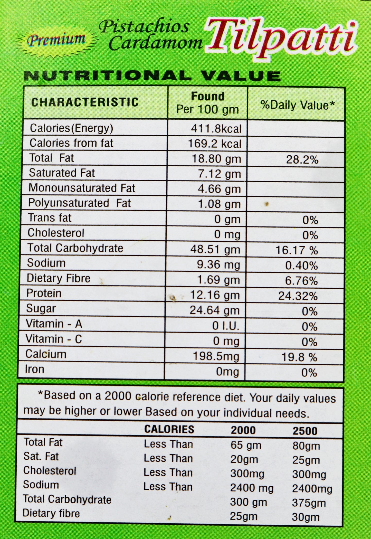 Combo pack of Pistachio Cardamom Tilpatti traditional Indian sweet