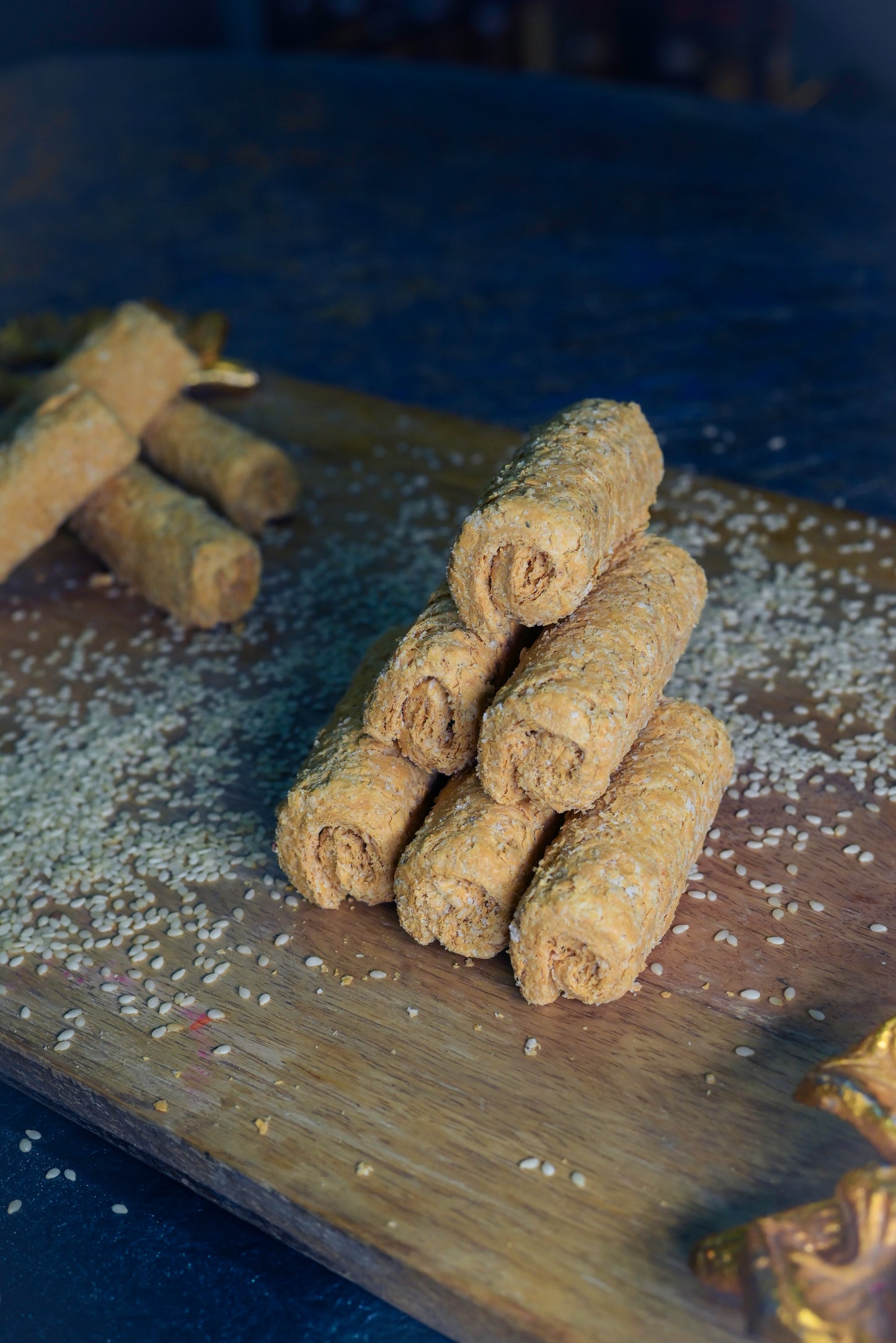 Indian sesame and jaggery gajak sweet snack for gifting