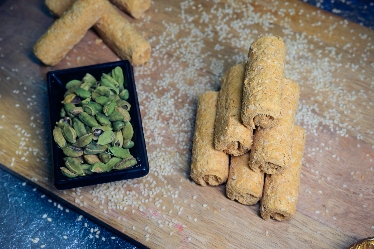 Indian sesame and jaggery gajak sweet snack for gifting