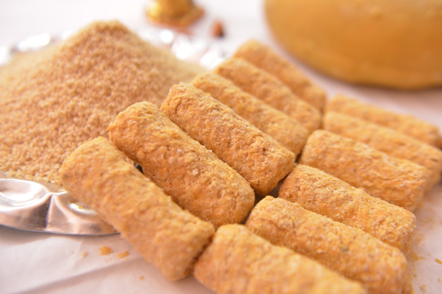 Indian sesame and jaggery gajak sweet snack for gifting