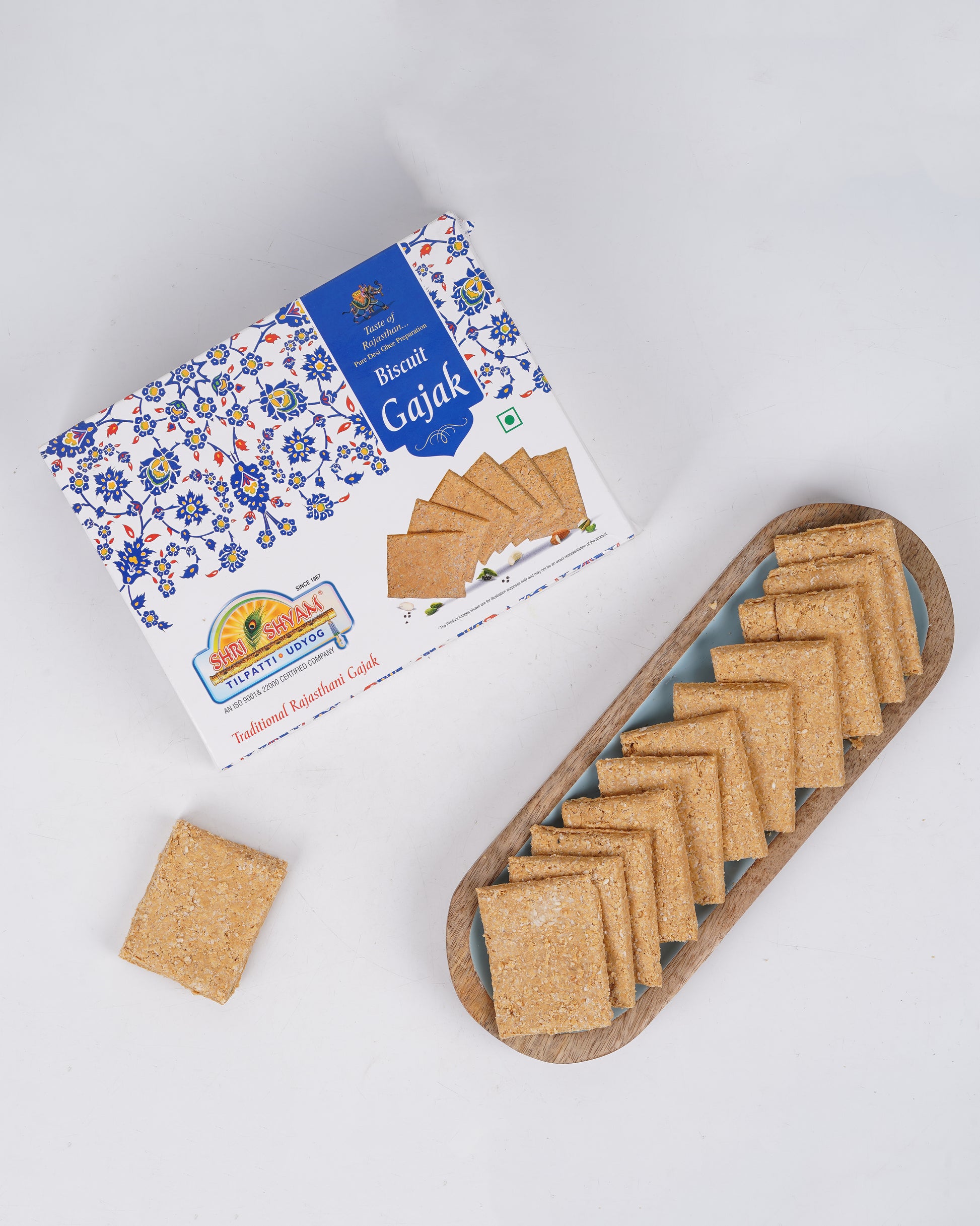 Traditional gajak biscuits 500g box with sesame jaggery pieces